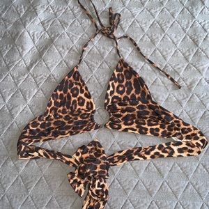 Leopard halter top